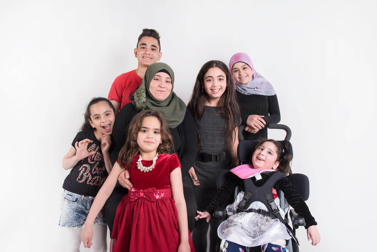 Photo of Syrian refugee family that utilized CHEO services