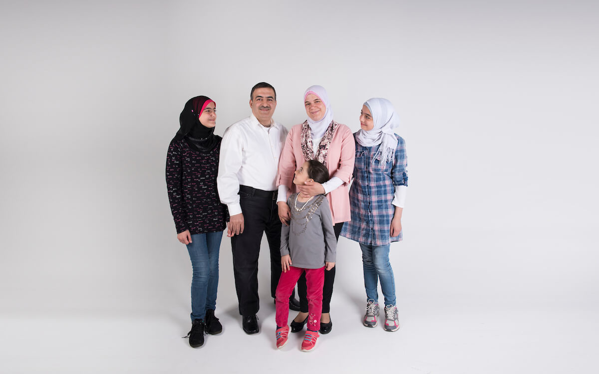 Photo of Syrian refugee family that utilized CHEO services